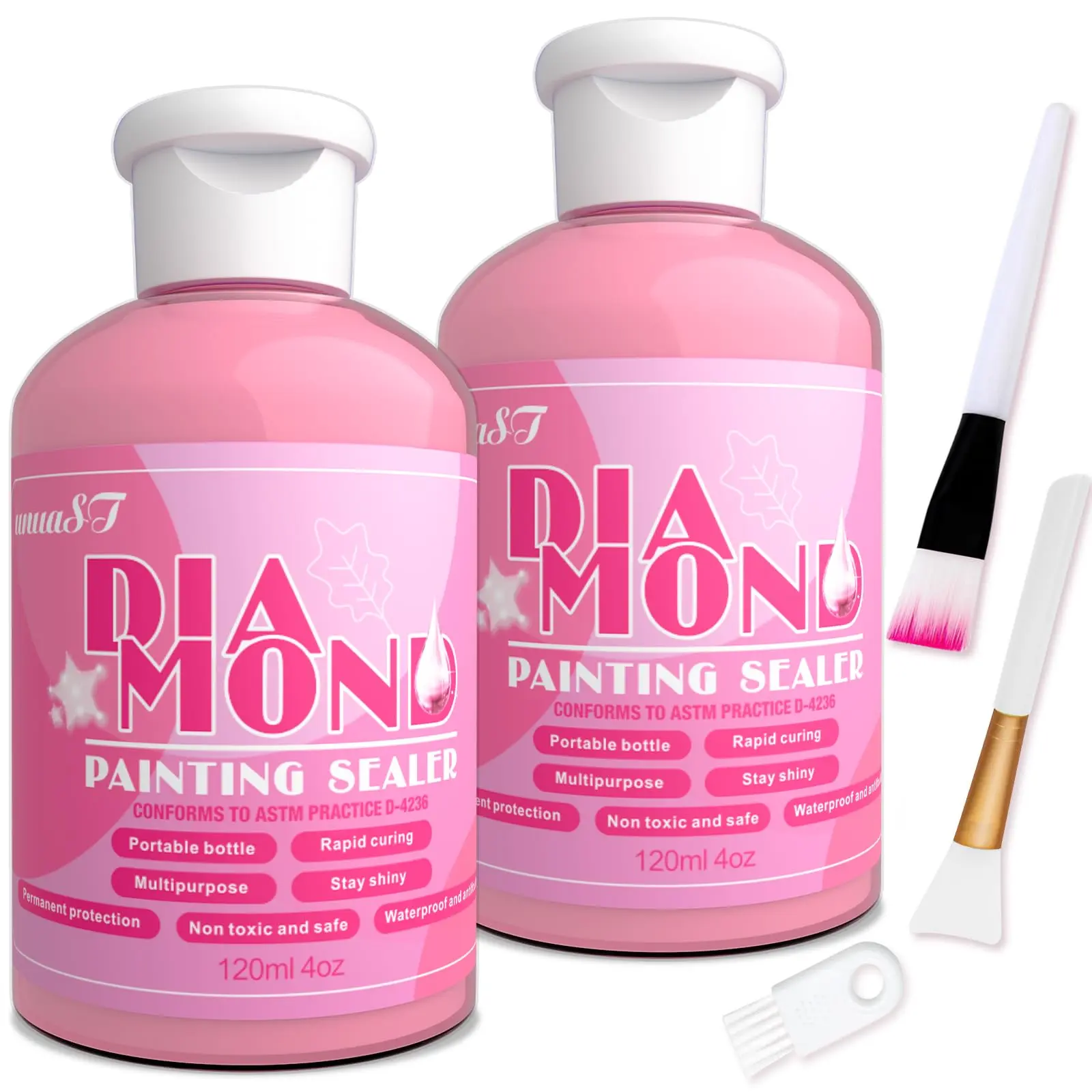 Diamond Painting Sealer Kits 240ML, Diamond Painting Glue for Diamond Painting Sets, Diamond Art Glue is Used to Protect Diamond Paintings, Permanent Sparkle Diamond Art Sealer kit (8oz)