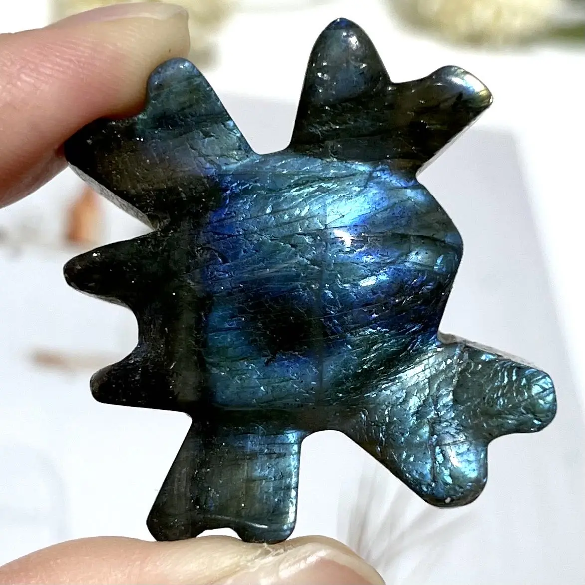 Labradorite Spider Crystal Healing Crystal Home Decoration From IG Crystal