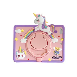 Cartoon Unicorn Pattern Tablet Case, 360 Degree Rotatable Tablet Protective Cover, Tablet Protector for iPad Air, Tablet Casing
