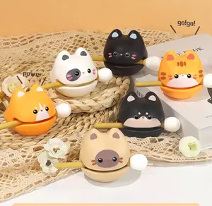 New decompression wooden fish tapping “quiet heart” ornament—viral mood-stabilizing toy, cute Buddhist-style birthday stress-relief item