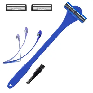 Silicone Back Scrubber and Razors For Quick Shaving And Back Hair Maintenance