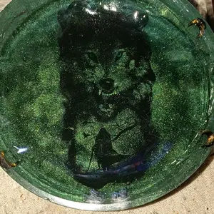 Glow in the Dark Vanity Tray for Jewelry and More - Green Design