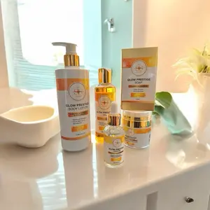 LUXURY COSMETICS ORGANIC ,CLARIFY,TUMERIC CARROT EXTRACT,COLLAGEN SKIN CARE SET FOR ADULT Glow Prestige Collagen Glow Prestige