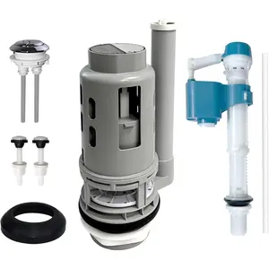 3-Inch Dual Flush Valve Kit for 2-Piece - Fits Glacier Bay, and Most.Includes 8.2" Flush Valve, Fill Valve, Button, Gasket,