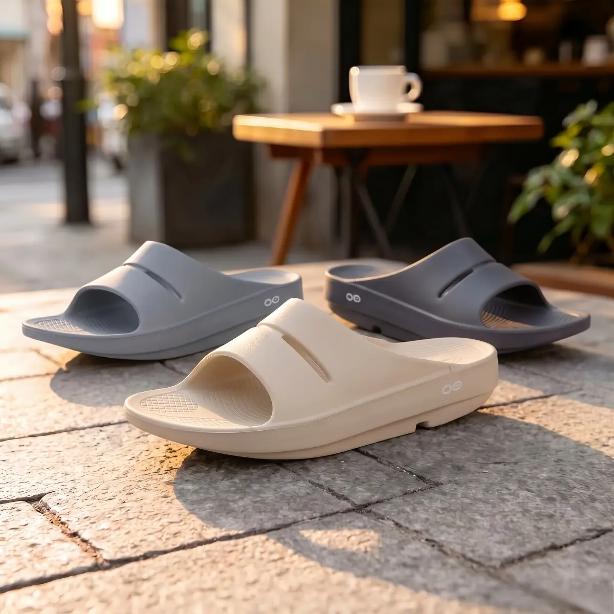 OOFOS OOahh Recovery Slides | Unisex Arch Support Slip On Sandals