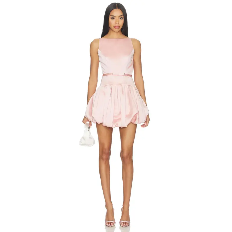 skye dress in fondant pink retrofete Delfi Daphne Dress Chartreuse