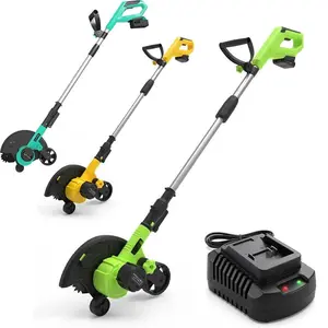 20V Cordless Lawn Edger, 9-Inch Blade, 4.0Ah Battery Powered Edger Lawn Tool with Dual Wheels, 3 Depth Settings, LawnTrencher for Yard, Garden, Patio, Driveway, Lawn and Sidewalk,summervibes