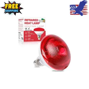 250 Watts Red Infrared Heat Lamp Bulb for Chickens, 1 Pack