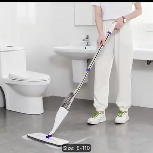 360° Spin Spray Mop with 5 Reusable Absorbent Replacement Pads, Multifunctional Floor Cleaning Tool & Cleaner for All Floor Types (E-10)