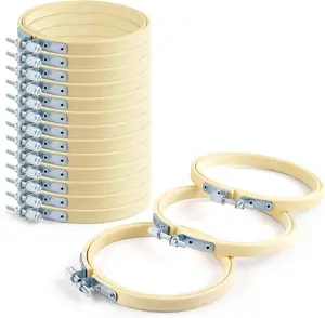 16 count 4 inch Embroidery Hoops,  Frame Circle Cross Stitch Hoop Ring Embroidery Hoops Set for Embroidery and Cross Stitch