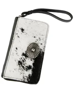 Idyllwind Women's Laredo Hair-On Cowhide Wristlet Wallet - Iwaho22wt1blk