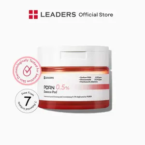 [LEADERS Official] PDRN 0.5% Essence Pad – Anti‑Aging & Firming Pads to Improve Skin Elasticity, Hydrate & Soothe, Brighten Tone & Support Skin Barrier – Gentle for Sensitive & All Skin Types, 70 Pads / 135 ml