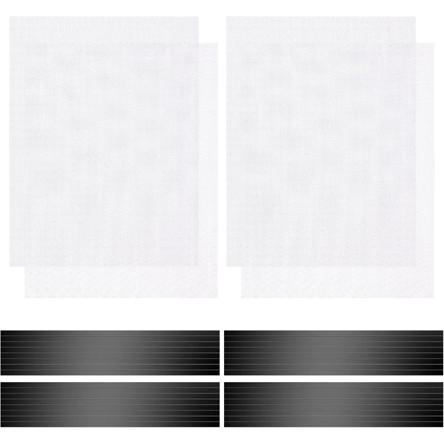 4 Pack 40cm x 30cm  Floor Vent Cover - Customizable Size PVC Mesh Register for Wall Ceiling Floor Catch Debris Hair  (White)
