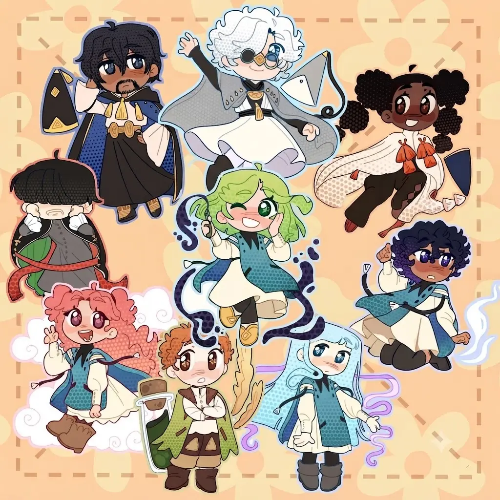 Witch Hat Atelier Keychain Collection, Coco Agott Tetia Richeh Acrylic Characters, Backpack Accessory, Fan Gift