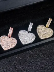 LYEECYEE Fashion Hip-Hop Jewelry Pendant, Heart Pendant Retro Hip-Hop Trendy Streetwear Men's Necklace, the Perfect Gift for Festivals and Parties.