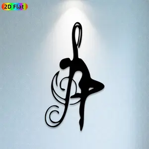 1pc Musical Note & Dancer Metal Wall Art, Graceful Musical Statue Mural, Ideal Gift for Christmas, New Year, Music & Dance Enthusiasts, Rust-Resistant Metal Wall Decor Wall Sculptures,  Unique Home Decor Accent