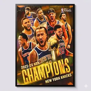 New York Knicks 2026 NBA Finals Champions Home Decor Poster Poster Print Unframed