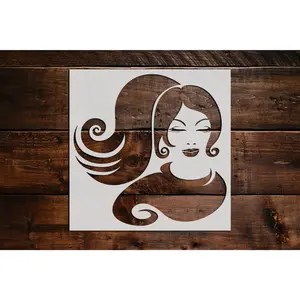 Women's Head Stencil - Art and Wall Stencil
