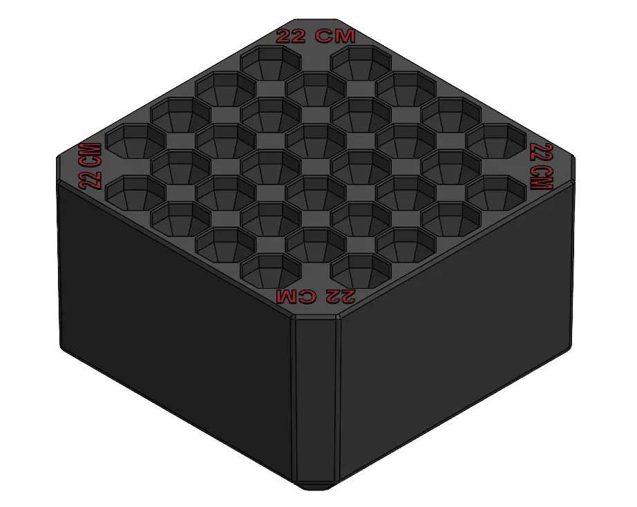 SMALL TRAY 22 CM RED