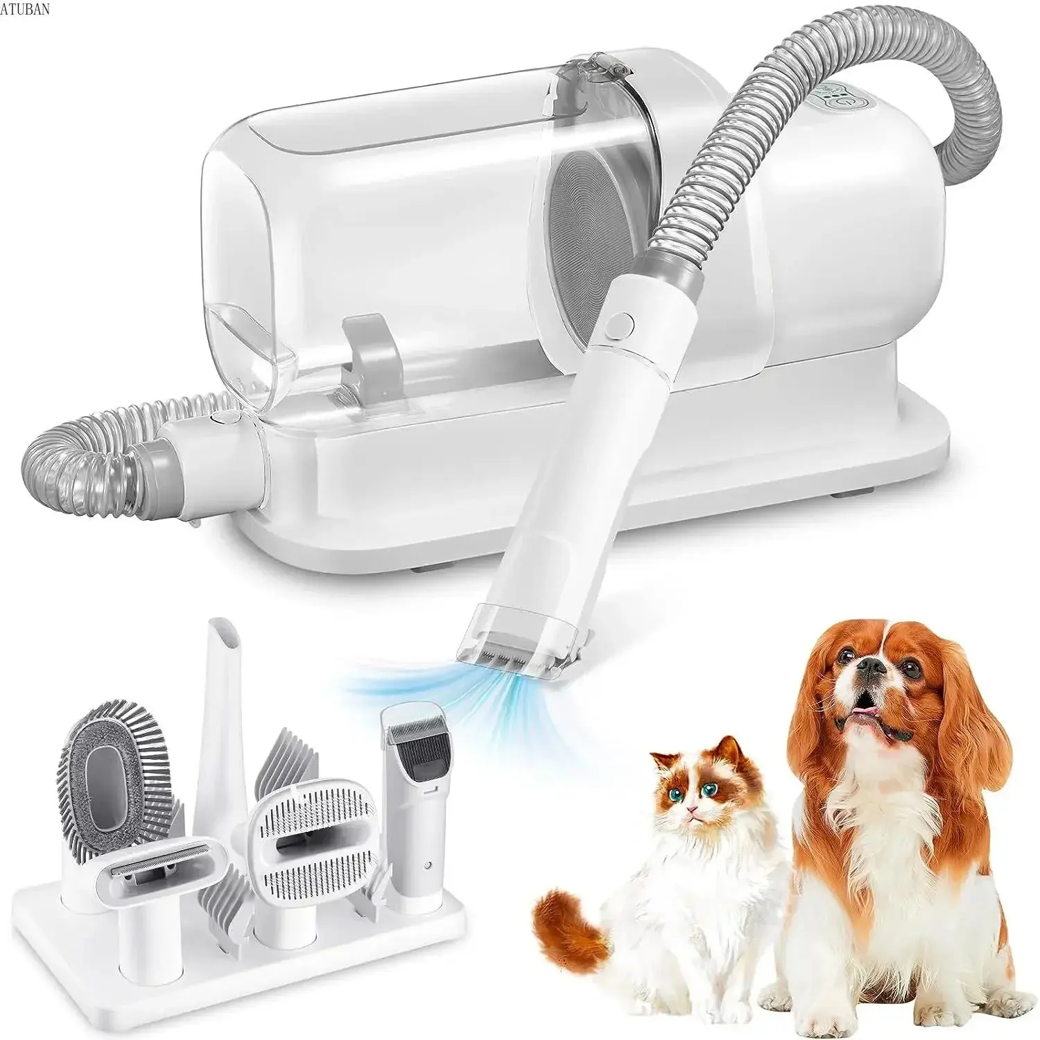 Dog Grooming Vacuum Kit with 2.3L Large Dust Cup