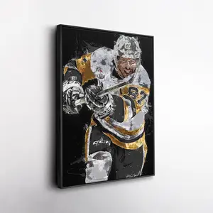 Sidney Crosby Wall Art ? Pittsburgh Penguins  Print, NHL Hockey Decor, Framed Poster Gift for Fan Room, Man Cave, or Office ( Unframed - Print Only )