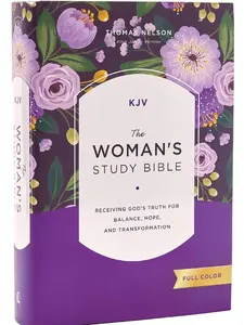 KJV, The Woman's Study Bible, Hardcover, Red Letter, Full-Color Edition, Comfort Print: Receiving God's Truth for Balance, Hope, and Transformation