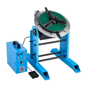 VEVOR Rotary Welding Positioner, 661 lbs Load Capacity, -45 to 90 Tilt Angle Welding Positioner Turntable Table, 0.2-2.5 RPM Speed Control, Electric and Foot Pedal, for Cutting, Grinding, Assembly