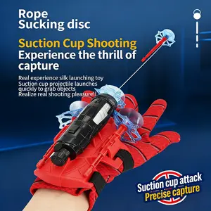 Spider Hero Web Shooter Toy Set for Kids - Wrist Launcher with Glove & Suction Cups - Role Play Cosplay Prop for Boys & Girls (Birthday Gift)
