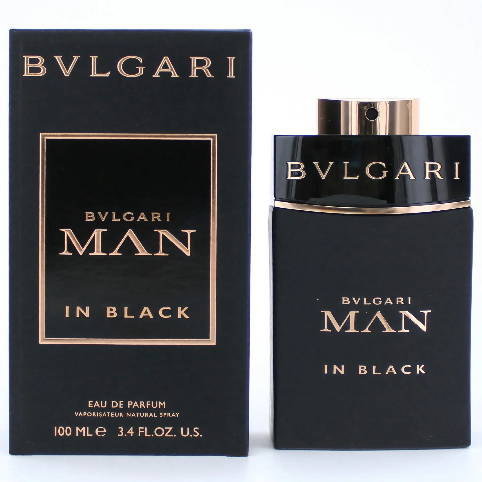 Bvlgari MAN in Black by Bvlgari, 3.4 oz EDP Spray for Men, Amber, Spicy, Eau De Parfum Spray Men's Fragrance