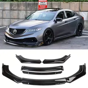 For Acura TLX 2015-2017 Front Bumper Lip Splitter Diffuser Spoiler Gloss Black