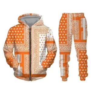 2025 Hip-Hop Style 3D Printed Hoodie and Sweatpants Set for Women and Men, Sportswear Hoodie Pullover Sweatshirt