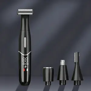 3-In-1 Multifunctional USB Head Trimmer, Rechargeable Ear Nose Hair Clipper for Men & Women, Pain-Free Eyebrow Facial Hair Groomer, Cordless Trimmer