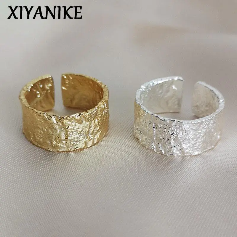 Prevent Allergy Silver Color Wedding Rings New Creative Geometric Handmade Anillo Accessories Jewelry Gifts