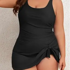 Plus Size Swimdress for Women One Piece Swimsuit Tummy Control Swim Dresses Skirt Bathing Suit Outdoorfun