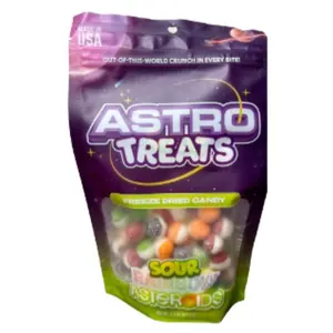 ASTRO TREATS Freeze Dried Sour Rainbow Asteroids - Made in USA, Authentic & Unique Flavor