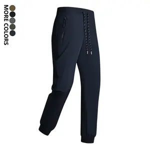 Summer men’s casual versatile mid-rise drawstring elastic ankle pants with zippered pockets; quick-dry men’s fitness running training mountaineering sweat-wicking beach fishing sports pants,Summervibes
