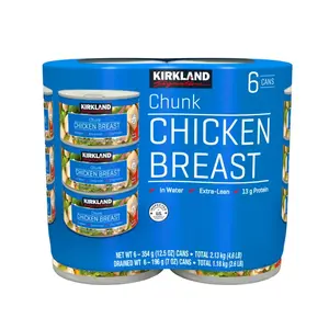 Kirkland Signature Chunk Chicken Breast 6-Pack 12.5 oz Each Ideal for Everyday Cooking Grilling Baking or Sautéing