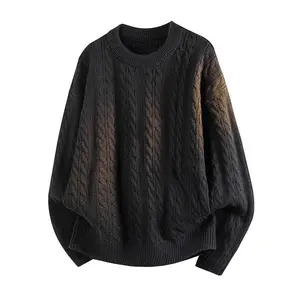 American Street Outdoor Fashion Trendy High-End Simple Style Comfortable Skin-Friendly Soft Versatile Design Casual Unique Vintage Men's Nylon Polyester Acrylic Sweater