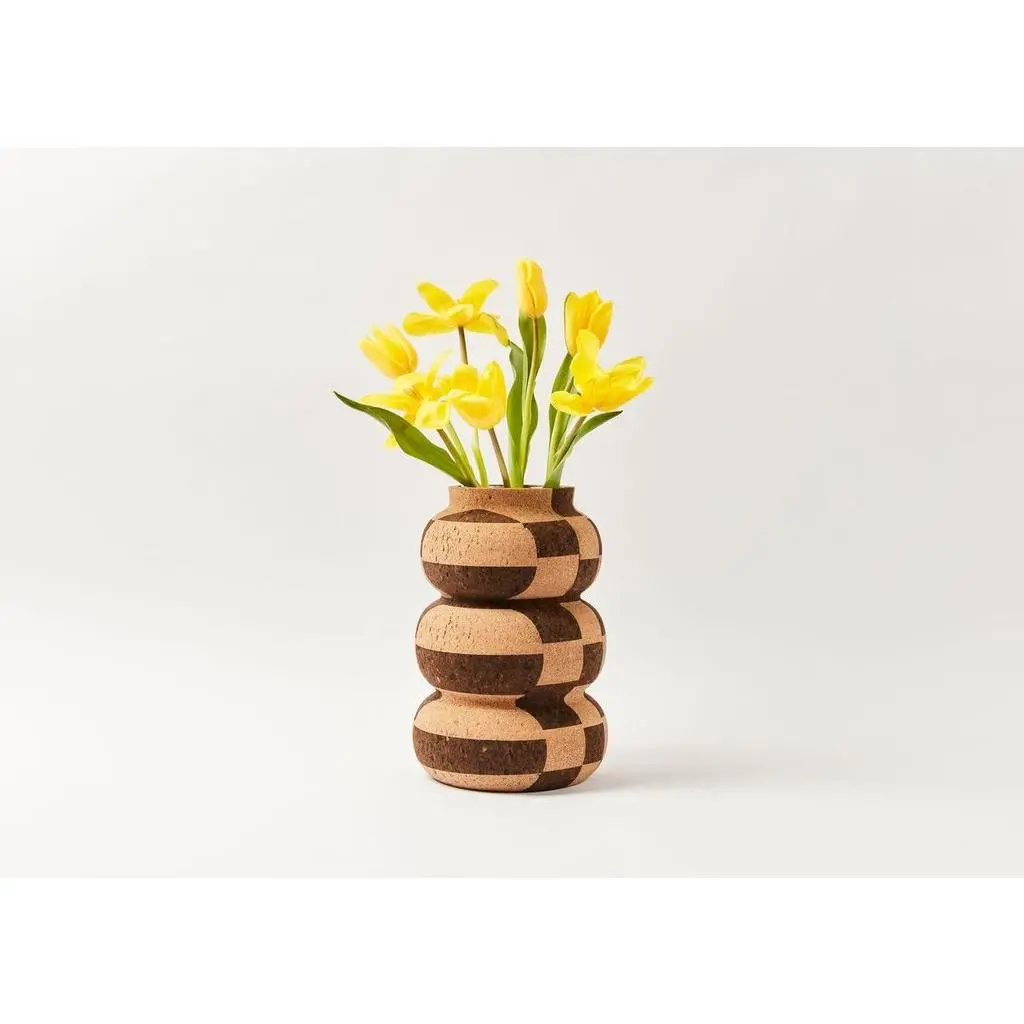 Anni Checkered Cork Vase