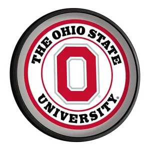 Ohio State Buckeyes: Block O - Round Slimline Lighted Wall Sign