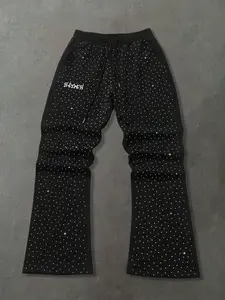 Men's Flare Leg Sweatpants, Elastic Waistband, High Stretch, Oversized Fit, Casual Streetwear, Perfect Gift for Boyfriend, Boot Cut Pants