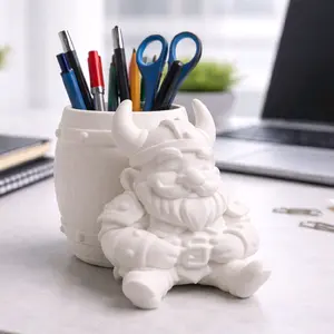 Viking Desk Organizer, Barrel Pen Holder, Office Decor