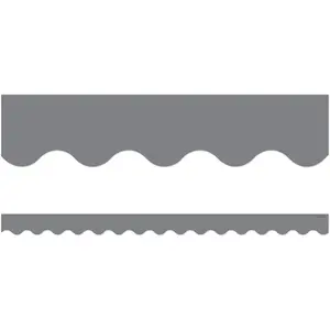 Gray Scalloped Border Trim