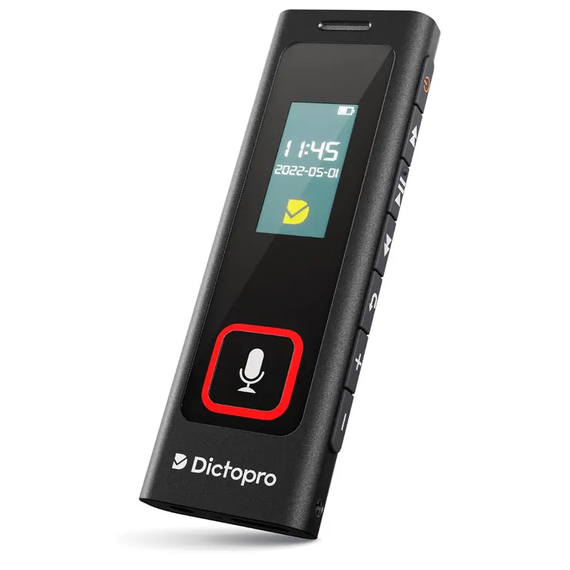 Dictopro X200 Digital Voice Recorder - Portable and Durable Metal Construction - Audio Microphone Automatic