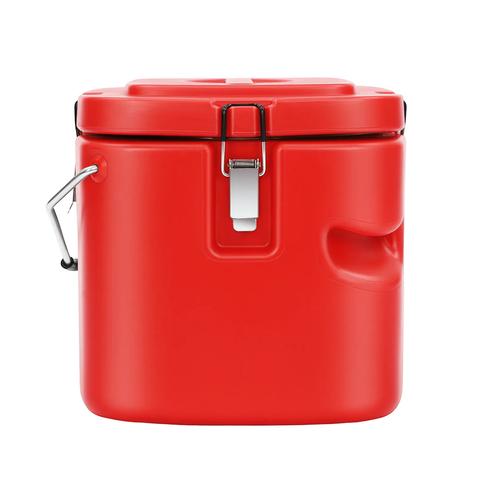 9.5L Insulated Soup Container 304 Stainless Steel Leakproof Thermal Food Carrier 6 Hours Hot Cold for Party Commercial Red Kitchen