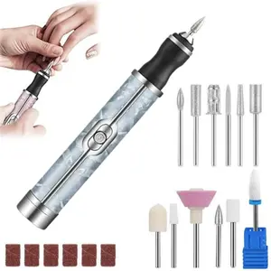 Professional Cordless Electric Nail Drill with LED Display, 10-Speed Rechargeable Nail File Kit with 18 Bits for Thick Toenails Manicure Pedicure