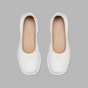 Cider [size 6-11] Square Toe Crinkled Mary Jane Flats