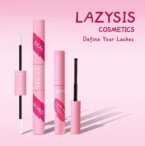 Lazysis Upgrade Lashes Cluster Bond & Seal & Remover For Girls Waterproof Longlasting Makeup 3In1 Hypoallergenic Crystal