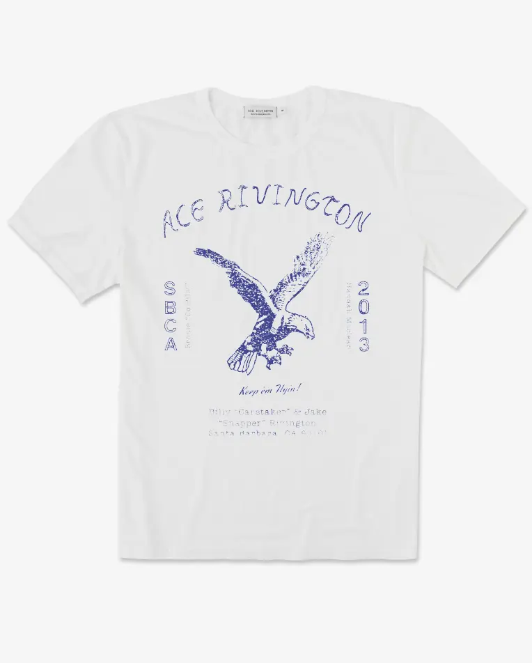Supima Tee - Crewneck SS - Legend Eagle Chalk
