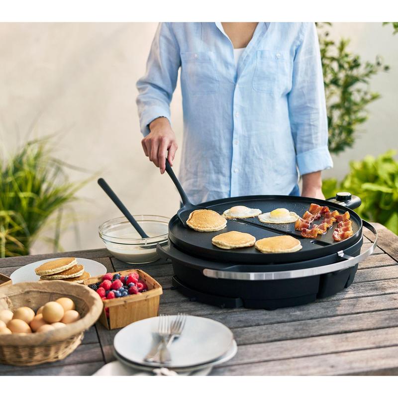 GreenPan 2-in-1 Portable Indoor/Outdoor Electric Grill w/Griddle Plate